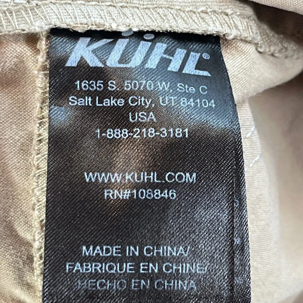 Kuhl Radikl Shorts Mens 38 Khaki Tan Hiking Outdoor Stretch Cargo Style 5068